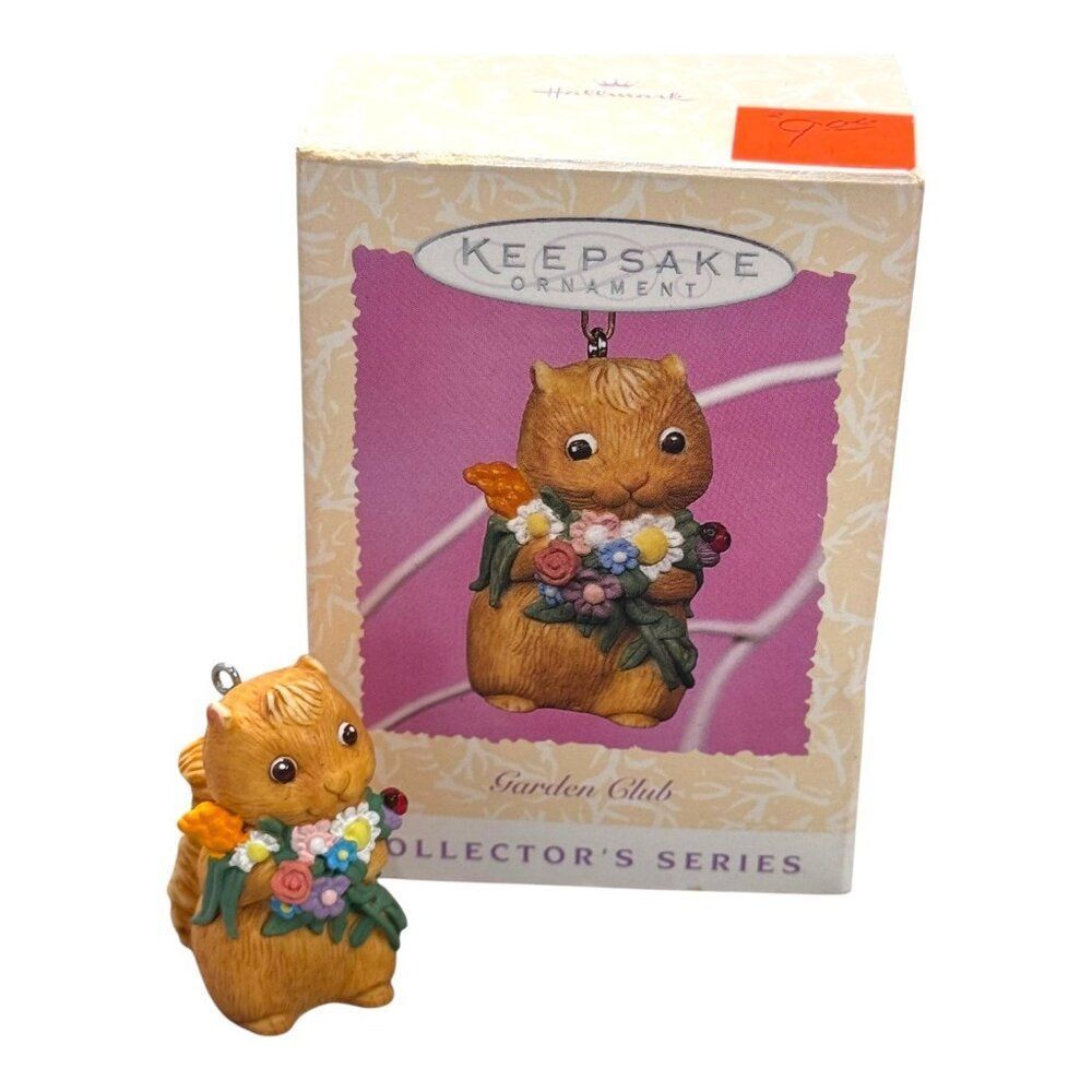 Hallmark Keepsake Ornament Garden Club Squirrel 1997 Spring Collection Vintage